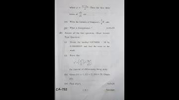 Numerical Methods Paper HPU BCA 6th Semester 2023