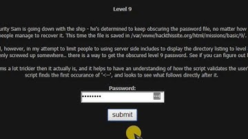 Hack This Site - Basic Level 9 Using SSL(Server Side Includes)