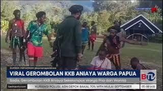 Kejam! Video Gerombolan KKB Papua Aniaya Warga Sipil