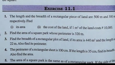 Exercise 11.1 class 7th maths l NCERT solutions l CBSE Board