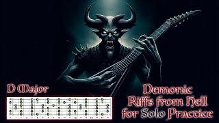 Metal Guitar Backing Track in D Major - 100 bpm | D Standard Tuning