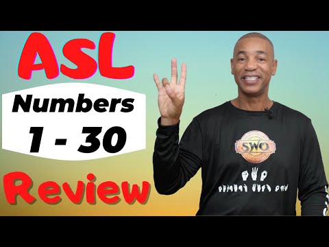 Asl Numbers 1-30 