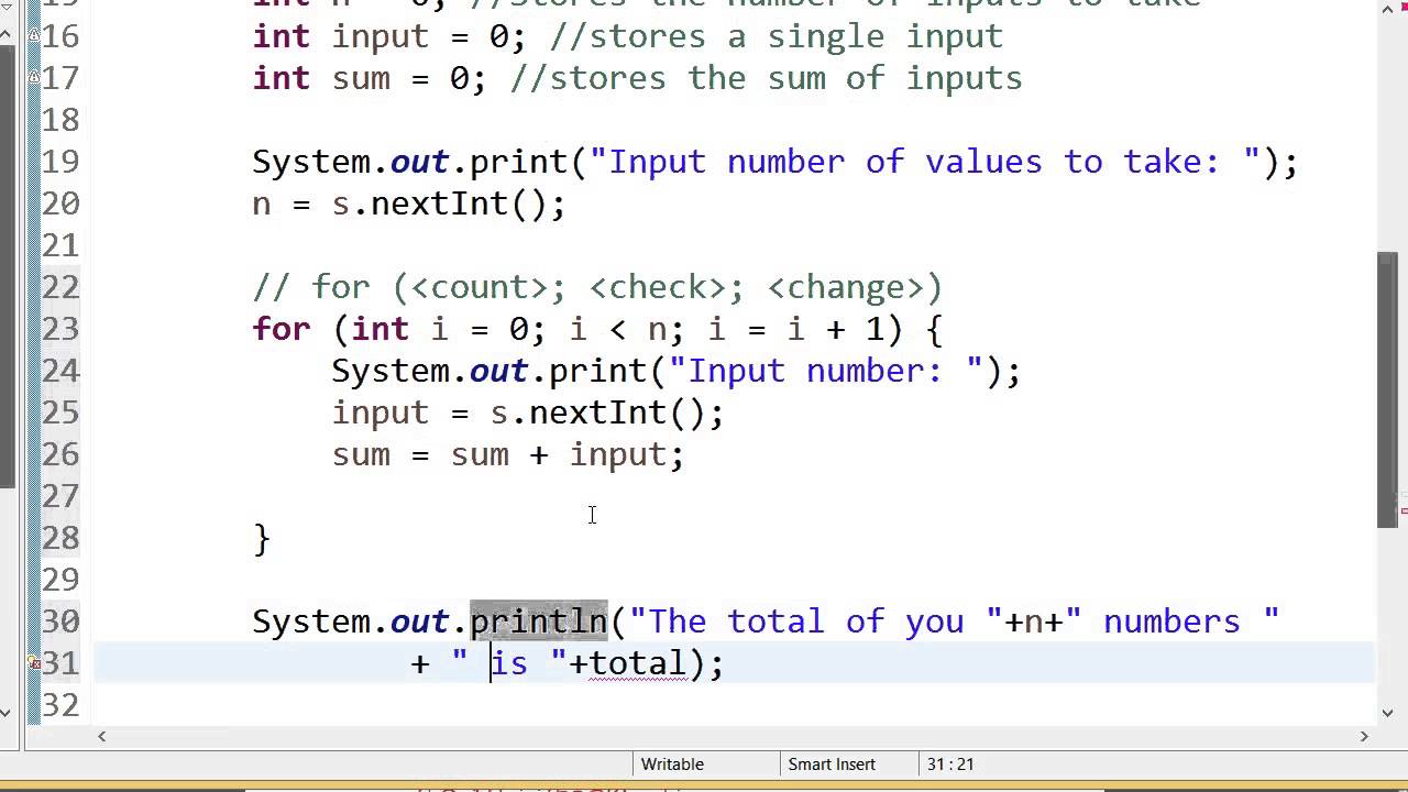 ICS3U - December Exam Review (For Loop Example) - YouTube