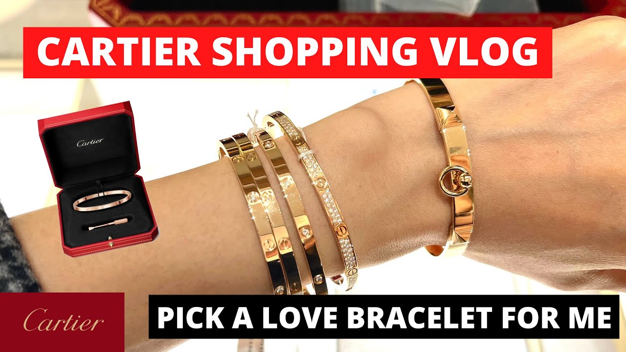 Cartier Shopping Vlog  Help me to pick a Cartier love bracelet small 