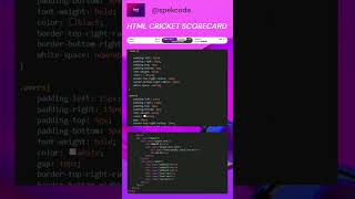 HTML / CSS Cricket Scorecard 🔥 #cricket #design #html #appdesign #beginners screenshot 1