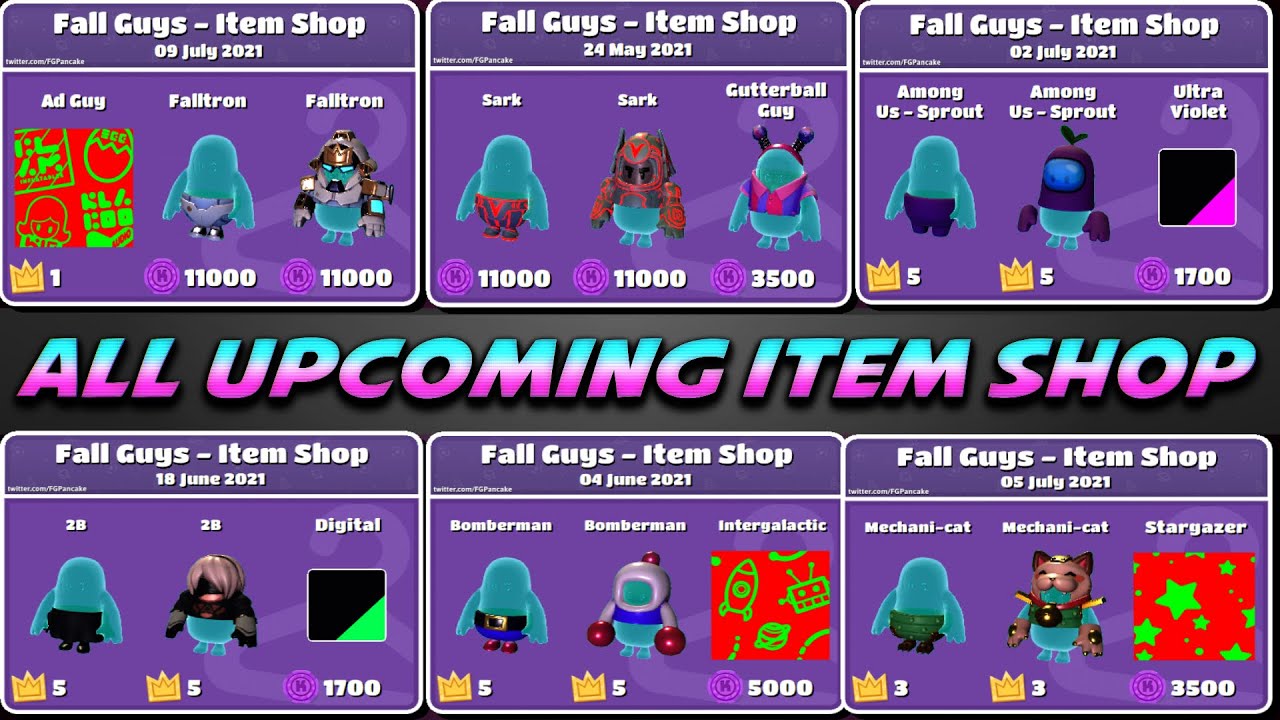 All Upcoming Item Shop For Fall Guys season 4 - YouTube