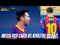 Messi FIRST RED CARD For FC Barcelona !! Messi's Foul on Villalibre in the match vs Athletic club !!