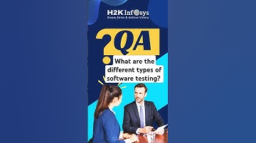 What are the different types of software testing? #qa #interview  #softwaretesting #onlinetraining