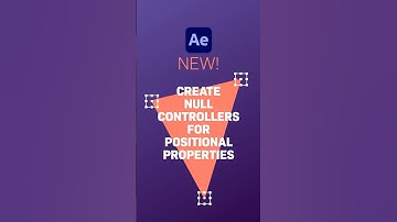 NEW FEATURE in After Effects! Create Null Controllers for Positional Properties