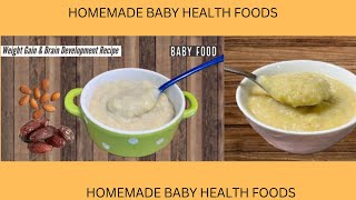 2 Baby Foods | Weightgain Foods For 8month +Babies | Potato Egg Puree  | Dates Nuts | Azra Recipes