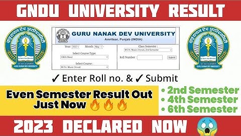 GNDU UNIVERSITY RESULT 2023 DECLARED NOW 😱🔥 2ND, 4TH & 6TH SEMESTER || GNDU RESULT NEWS TODAY