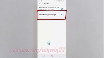 Android Nougat : How to Enable or disable Battery percentage in Status Bar Samsung Galaxy S8 or S8+
