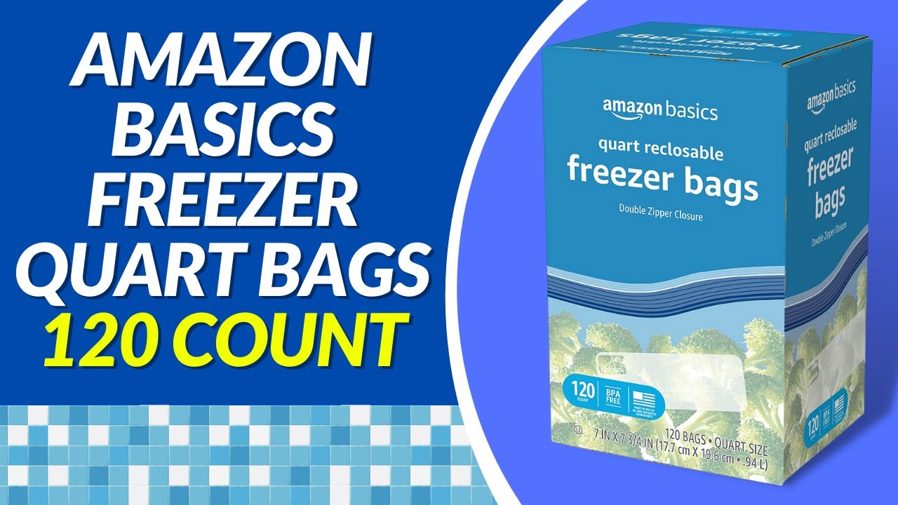 Basics Freezer Quart Bags, 120 Count 