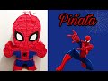 DIY piñata SPIDERMAN hombre araña🔴🕷️🔵 [cómo hacer una piñata de spiderman PASO a PASO] 🕸️