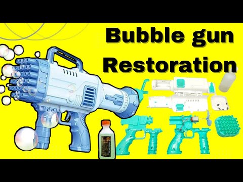 Bubble Gun 32 Holes with Bubble Solution Rocket Boom Bubble Gun (COLOR –