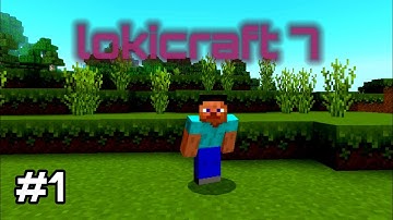 (#1) finding village and starting our series lokicraft 7 one block crafting