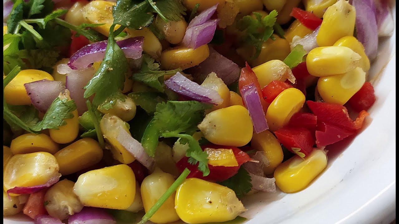 Corn Chaat Recipe Healthy Snacks for Weight Loss IMWOW YouTube