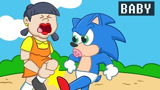 Baby Sonic in Squid Game