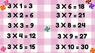 MULTIPLICATION TABLE FOR KIDS | MULTIPLICATION TABLE OF 3