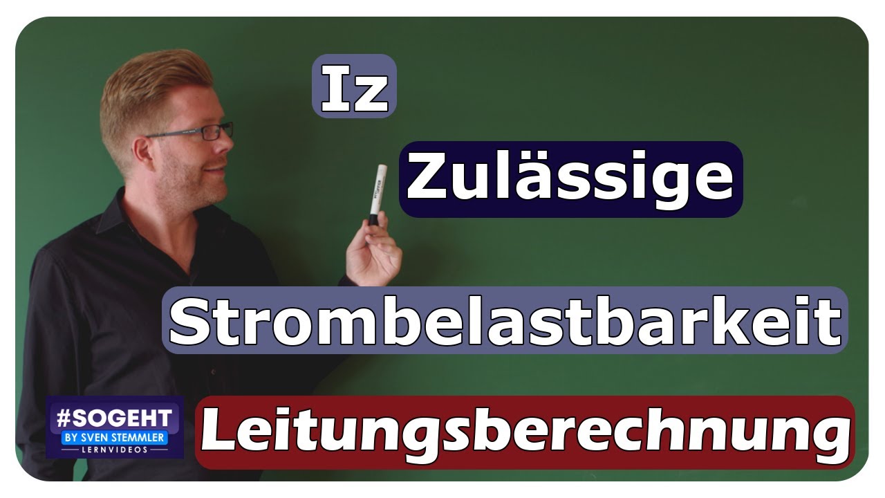 Vorschaubild zum Lernvideo "Zulässige Strombelastbarkeit Iz - Leitungsberechnung - einfach und anschaulich erklärt"