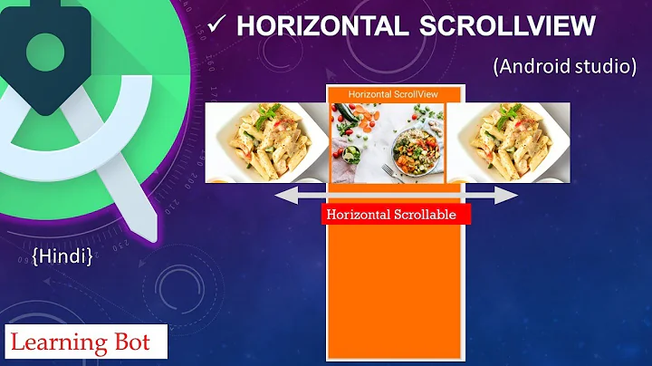 How to create Horizontal ScrollView In android studio in hindi |Learning bot|