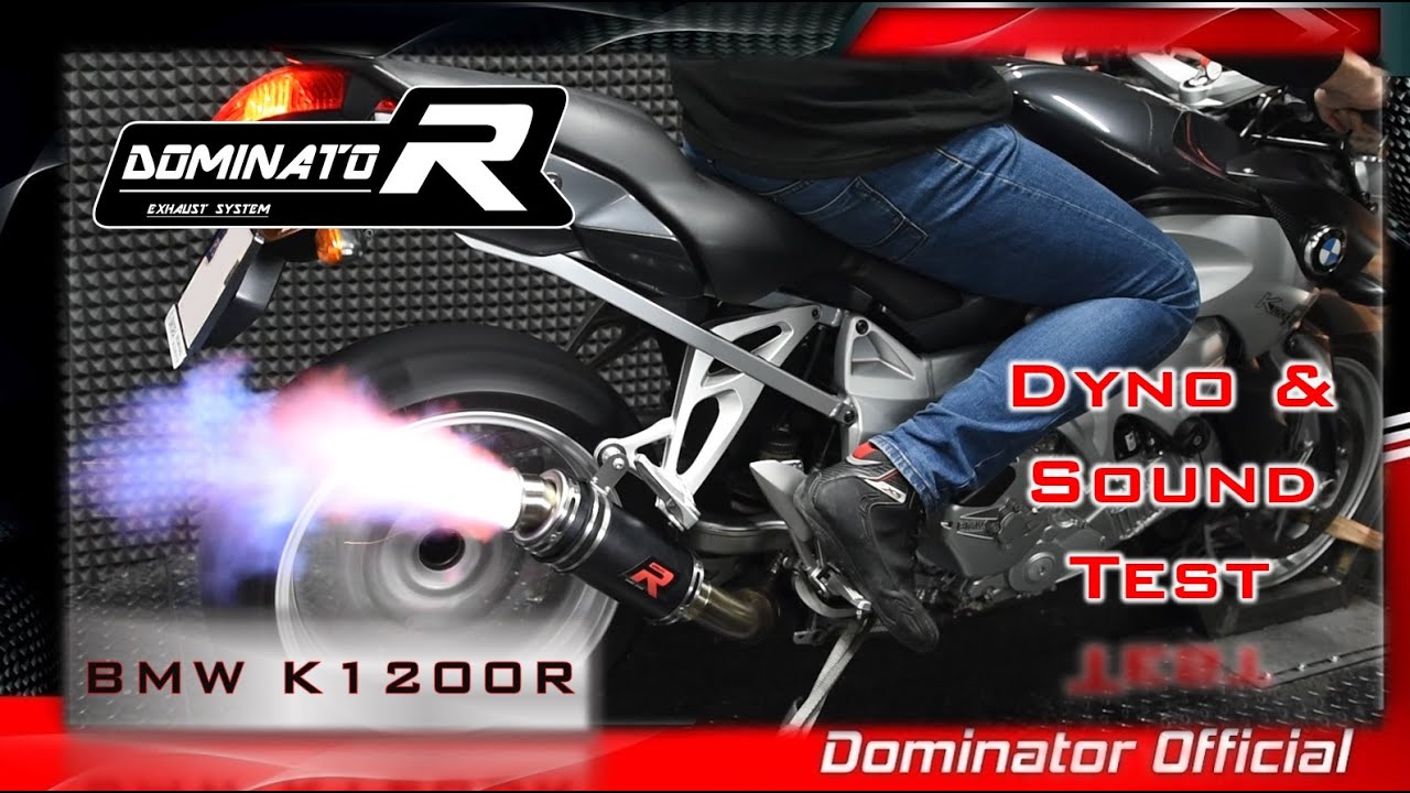 BMW K1200R 💥 Dyno test 🔥 Pure Sound 🔊 Dominator 🎧HQ Sound 🇵🇱⚡Exhaust ...