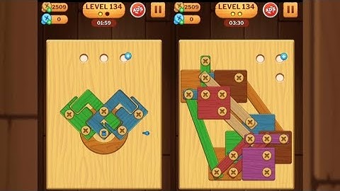 Screw Puzzle: Wood Nut & Bolt - Level 134