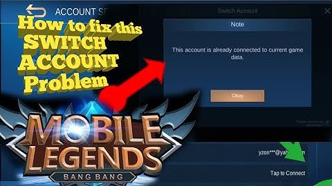 How To Fix Switch Account Problem " this account is already connected to current game data"