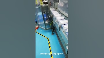 Automatic powder bag liquid long sticks horizontal pushing cartoning machine testing video
