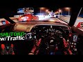 Assetto corsa shutoko  insane driving in traffic  triple tvs  fanatec csl dd