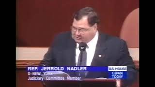 Rep. Nadler in 1998: This Partisan Coup-d'etat Will Go Down In Infamy In The History Of This Nation