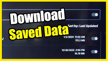 How to Download Saved Data From your Cloud Storage on PS5 (Game Progress)