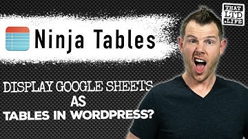 WordPress Tables Made Easy --  Ninja Tables Review