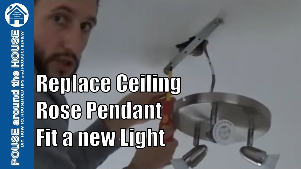 How to fit & wire a ceiling light. Change ceiling rose ... wiring diagram for emergency lighting 