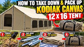 How to Take Down & Pack Up a Kodiak Canvas 12x16 Tent