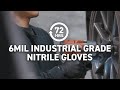 72HRS 6mil Industrial Grade Nitrile Gloves - Toughness Redefined