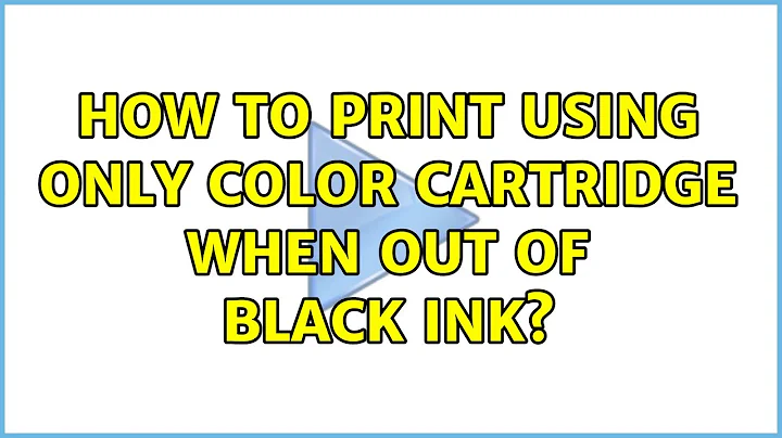 How to print using only color cartridge WHEN OUT OF BLACK INK?