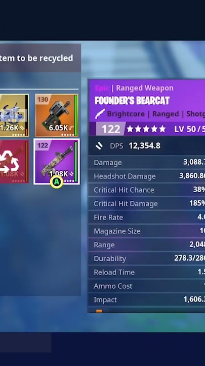 I recycled 2 modded weapons in save the world (STW) #fortnite #stw #shorts