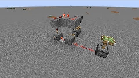 Minecraft Tutorial - Piston Redstone Clock (Compact)