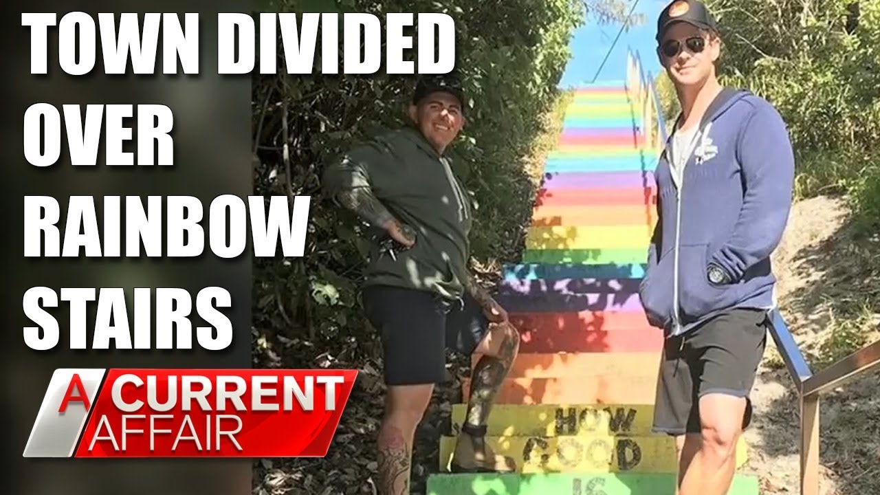 tracy grimshaw 2018 Town's war over 'rainbow staircase' that caught Chris Hemsworth’s eye | A Current Affair Australia