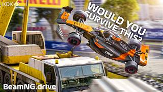 Would You Survive This Racing Crash? Beamng.drive