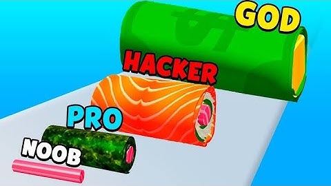 sushi roll 3d all max level gameplay noob vs Pro vs hacker #asmr very #satisfying gameplay 🤩
