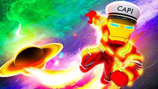 IRON MAN *Mark 85* Goes to OUTER SPACE in ROBLOX