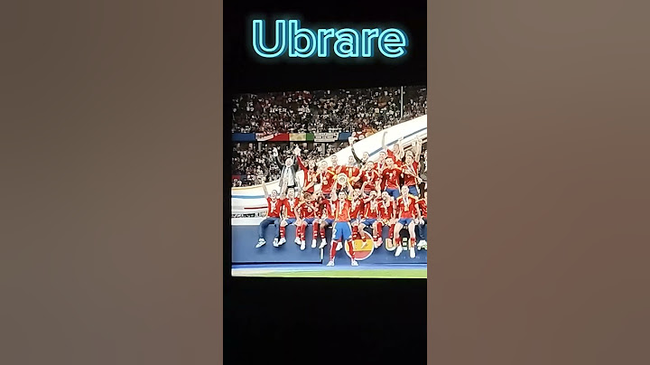 Spain lifting the Trophy