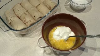 Тонкие блинчики с творогом в духовке/ Рецепт тонких блинчиков/ Белорусская кухня