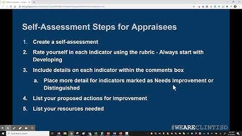 Steps for Appraisee - Self-Assessment for T-PESS, Detailed