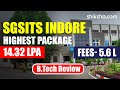 Sgsits indore review cutoff 2024 placements fees courses admissions 2024