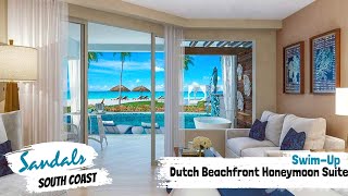 Dutch Beachfront Swimup Club Level Honeymoon Suite | Sandals South Coast, Jamaica | Tour & Review