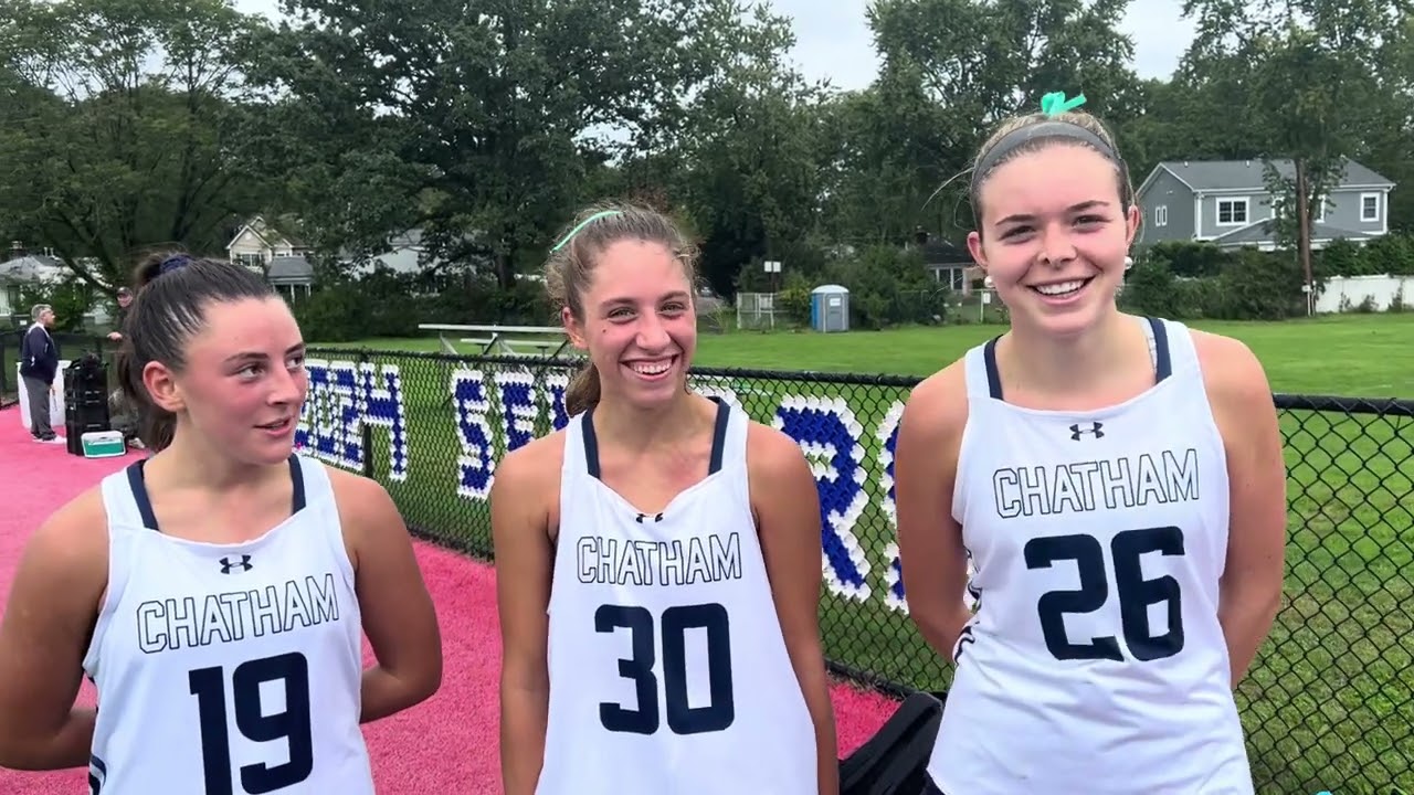 Chatham field hockey players Kitty Garrett, Laura Lamanna, Allie McCaffrey