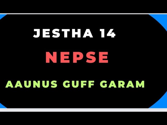 NEPSE Chalfal jestha 14 class=